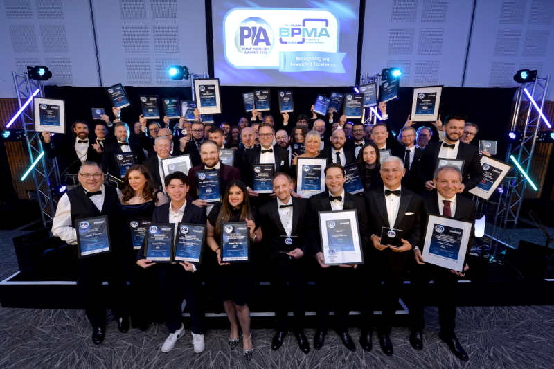 The Apex pumps team displaying their pump industry awards